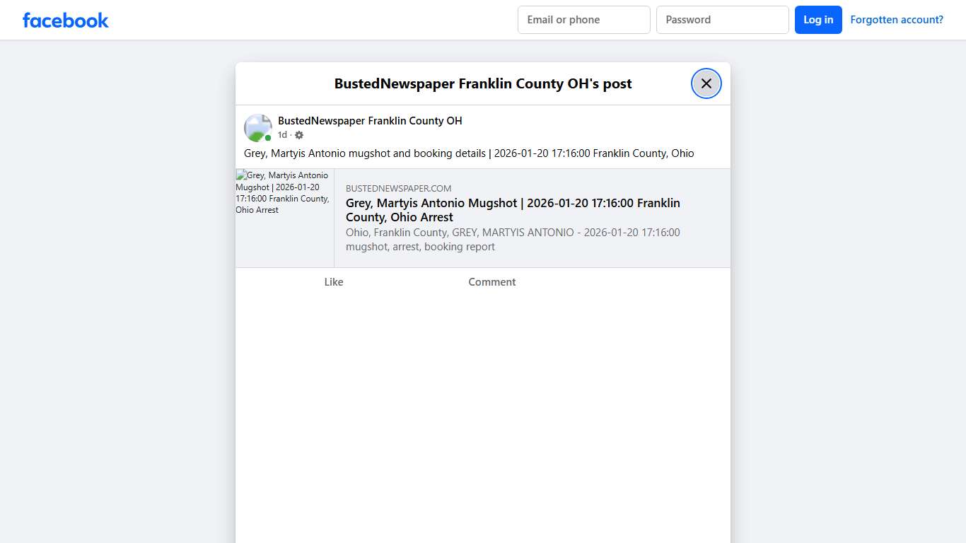 Grey, Martyis Antonio... - BustedNewspaper Franklin County OH Facebook